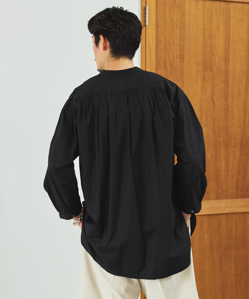 EDIFICE（エディフィス）の「India make(インディア メイク) ポプリン エンブロイダリ― バンドシャツ（シャツ/ブラウス・メンズ・ホワイト/スミクロ・SMALL/MEDIUM/LARGE）」の12枚目の写真