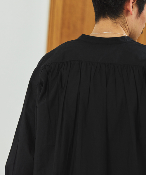 EDIFICE（エディフィス）の「India make(インディア メイク) ポプリン エンブロイダリ― バンドシャツ（シャツ/ブラウス・メンズ・ホワイト/スミクロ・SMALL/MEDIUM/LARGE）」の7枚目の写真