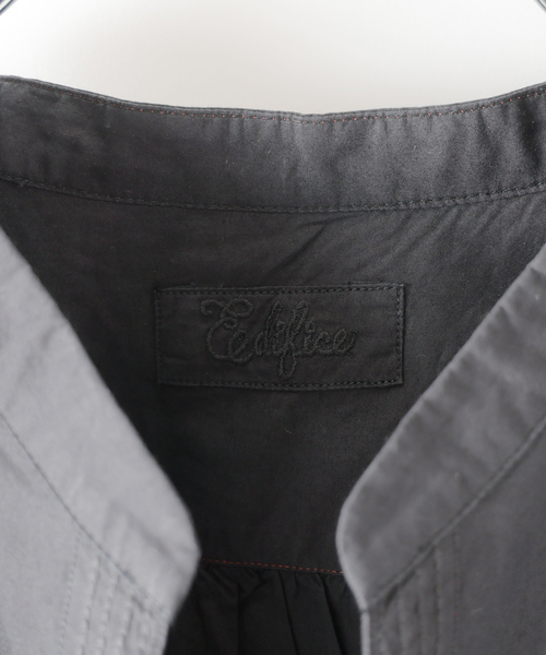 EDIFICE（エディフィス）の「India make(インディア メイク) ポプリン エンブロイダリ― バンドシャツ（シャツ/ブラウス・メンズ・ホワイト/スミクロ・SMALL/MEDIUM/LARGE）」の19枚目の写真