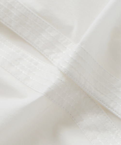 EDIFICE（エディフィス）の「India make(インディア メイク) ポプリン エンブロイダリ― バンドシャツ（シャツ/ブラウス・メンズ・ホワイト/スミクロ・SMALL/MEDIUM/LARGE）」の15枚目の写真