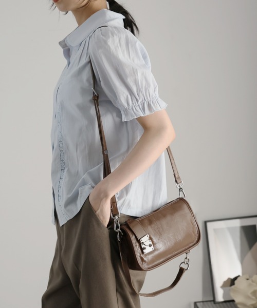 Ulysses（ユリシス）の「チェーンショルダーミニバッグ（ショルダーバッグ・レディース・ブラウン/ダークブラウン/ホワイト/ブラック・F）」の19枚目の写真