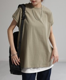しっかり綿100% ヘビーオンス モックネックTシャツ