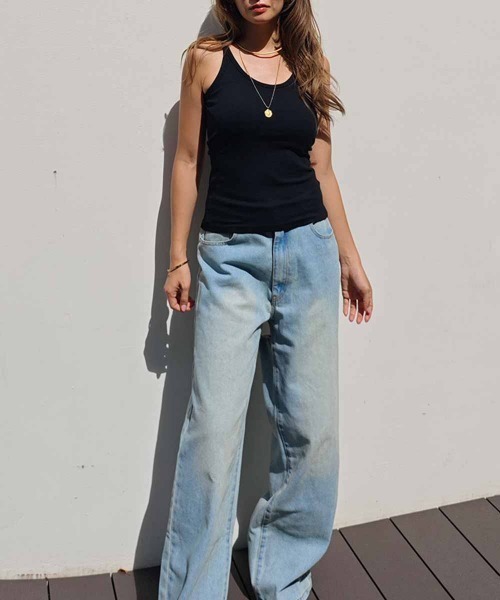 esutoreja（エストレジャ）の「ユーネックリブタンクトップ（タンクトップ・レディース・ブラック/ブラウン/ホワイト・FREE）」の15枚目の写真