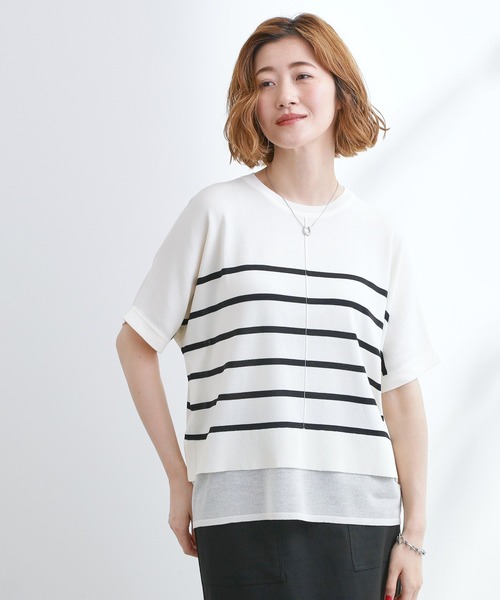 Reflect / リフレクト 【夏SALE／夏ニット】ドライタッチプルオーバーニット Reflect｜【夏SALE/夏ニット】ドライタッチプルオーバーニット