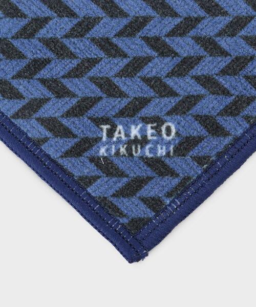 TAKEO KIKUCHI(タケオキクチ)の「柄切り替えプリントフォンカチ(ハンカチ/ハンドタオル・メンズ・ブラック/ベージュ/ネイビー・00)」の7枚目の写真