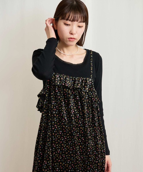 fig Ｌondon（フィグロンドン）の「Elise cami dress（ワンピース・レディース・ベージュ/ブラック・FREE）」の5枚目の写真