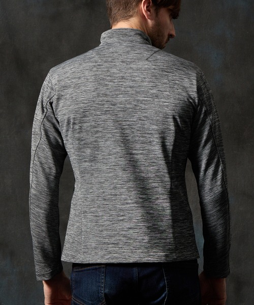 HIDEAWAYS NICOLE(ハイダウェイニコル)の「メランジダブルフェイスジップアップブルゾン(ブルゾン・メンズ・グレー/カーキ/ブルーグリーン・MEDIUM/LARGE/X-LARGE)」の6枚目の写真