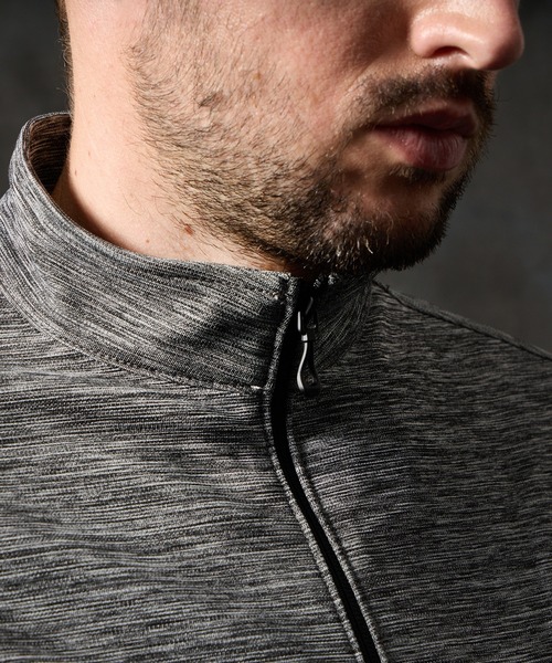 HIDEAWAYS NICOLE(ハイダウェイニコル)の「メランジダブルフェイスジップアップブルゾン(ブルゾン・メンズ・グレー/カーキ/ブルーグリーン・MEDIUM/LARGE/X-LARGE)」の4枚目の写真