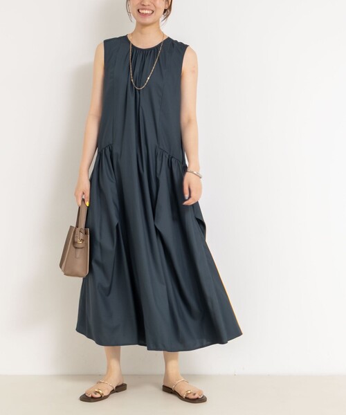 Causology ノースリーブタックワンピース ロイヤルブルー Causology ノースリーブタックワンピース ロイヤルブルー