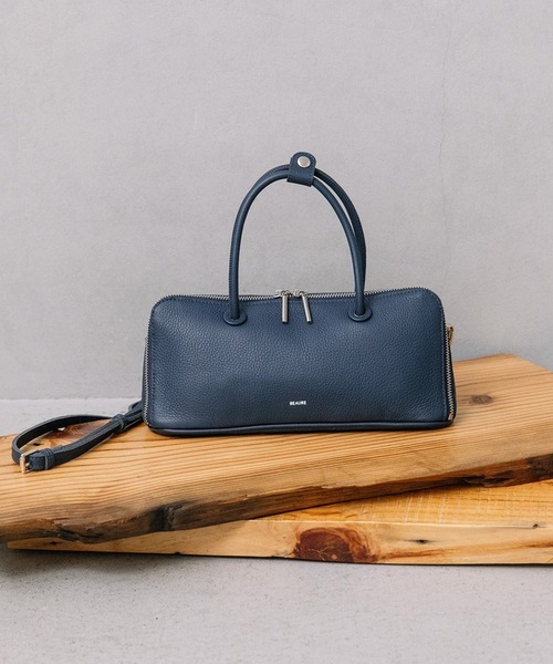 Beau're(ヴュレ)の「【BEAURE】2way カウレザー ワイドボストンバッグ ショルダー付 横長 B-25419(ボストンバッグ・レディース・ブラック/シルバー/ネイビー/ブラウン・FREE)」の16枚目の写真