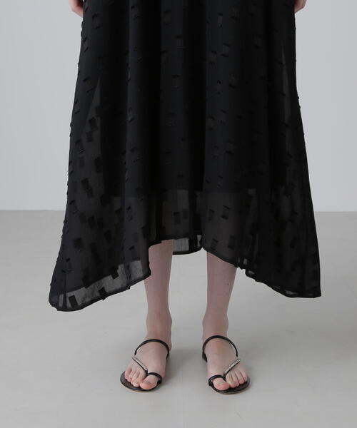 美品◆ADORE アドーア ルーセントプリーツジャガードワンピース 黒 M BLACK LABEL＞ ドライタッチオーガンワンピース | ADORE