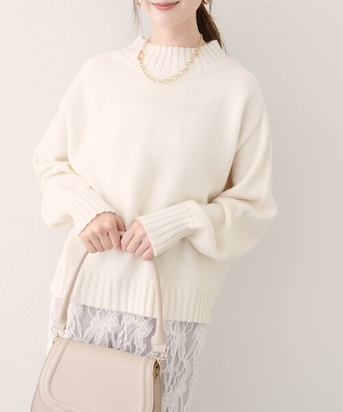 セール】ウール＆リサイクルポリショートニットプルオーバー（ニット