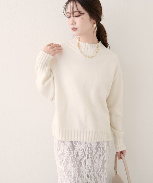 セール】ウール＆リサイクルポリショートニットプルオーバー（ニット