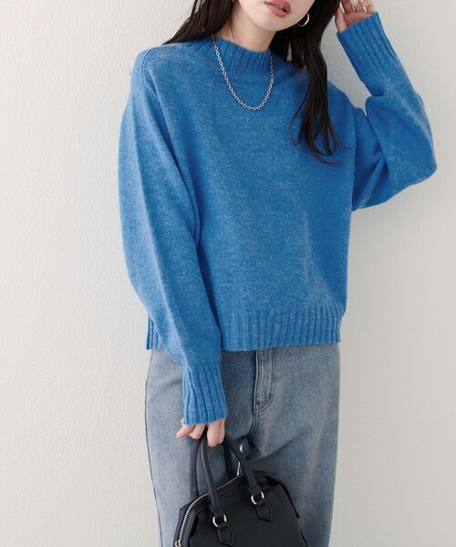 セール】ウール＆リサイクルポリショートニットプルオーバー（ニット