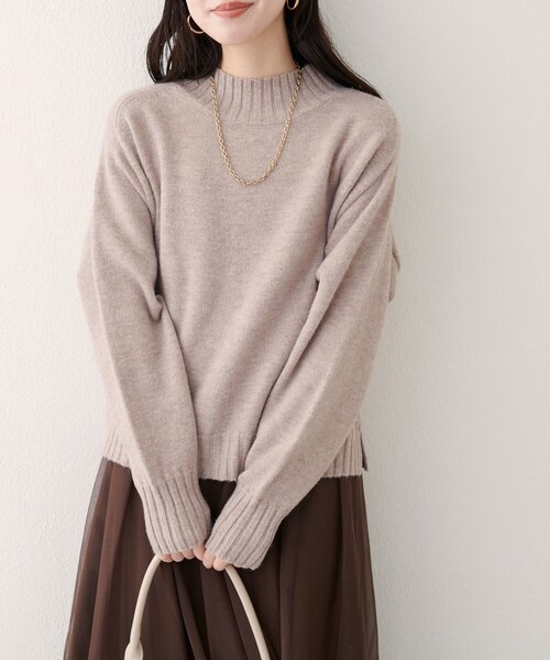 natural couture(ナチュラルクチュール)の「ウール&リサイクルポリショートニットプルオーバー(ニット/セーター・レディース・ブラック/ブルー/オフホワイト/ボルドー/ピンク/モカ・FREE)」の22枚目の写真
