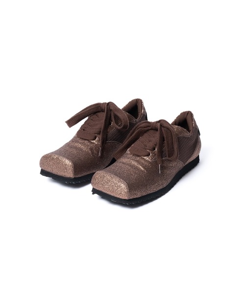 NON TOKYO(ノントーキョー)の「【NON TOKYO/ノントウキョウ】GLITTER SQUARE SNEAKERS/グリッタースクエアスニーカー(スニーカー・レディース・ブラウン/シルバー・24.0cm/23.0cm/25.0cm)」の8枚目の写真