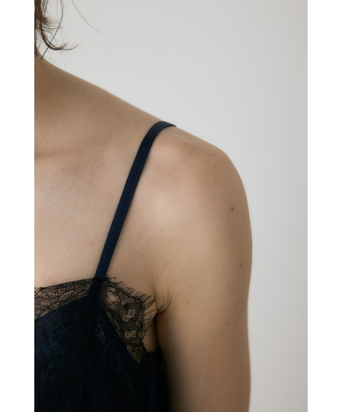 レースフレアサテンキャミ（キャミソール）｜crie conforto