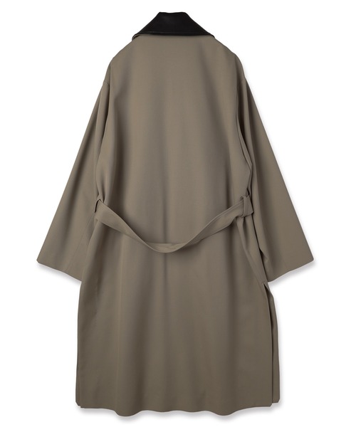 CULLNI（クルニ）の「Wool Gabardine Layerd Long Coat（ステンカラーコート・メンズ・ブラック/ベージュ・2/1/0）」の6枚目の写真