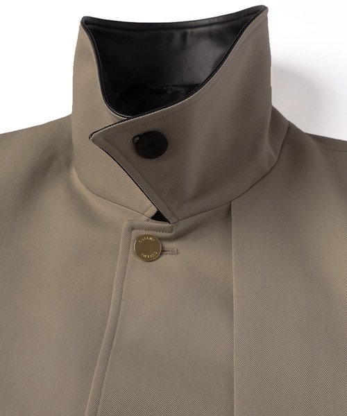 Wool Gabardine Layerd Long Coat（ステンカラーコート）｜CULLNI