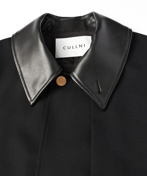 CULLNI（クルニ）の「Wool Gabardine Layerd Long Coat（ステンカラーコート・メンズ・ブラック/ベージュ・2/1/0）」の15枚目の写真