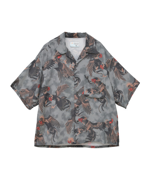 NIPOALOHA（ニポアロハ）の「【NIPOALOHA】"軍鶏-SHAMO" SHORT SLEEVE SHIRT（シャツ/ブラウス・レディース・ブルーグリーン/グレー・MEDIUM/SMALL）」の15枚目の写真