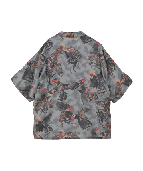 NIPOALOHA（ニポアロハ）の「【NIPOALOHA】"軍鶏-SHAMO" SHORT SLEEVE SHIRT（シャツ/ブラウス・レディース・ブルーグリーン/グレー・MEDIUM/SMALL）」の16枚目の写真