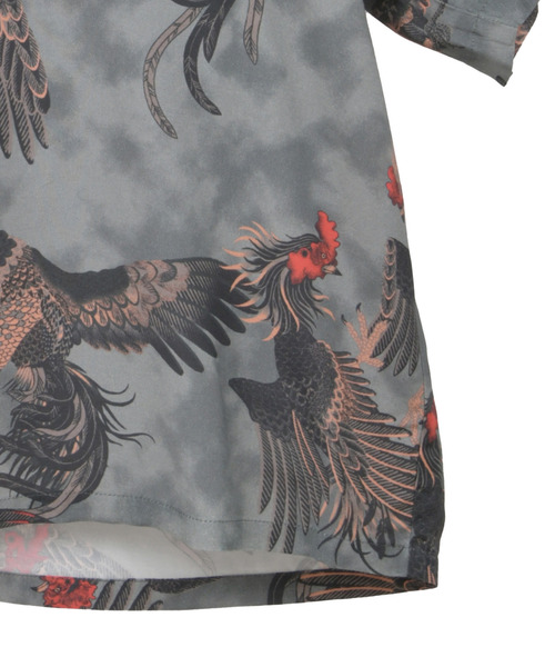 NIPOALOHA（ニポアロハ）の「【NIPOALOHA】"軍鶏-SHAMO" SHORT SLEEVE SHIRT（シャツ/ブラウス・レディース・ブルーグリーン/グレー・MEDIUM/SMALL）」の19枚目の写真