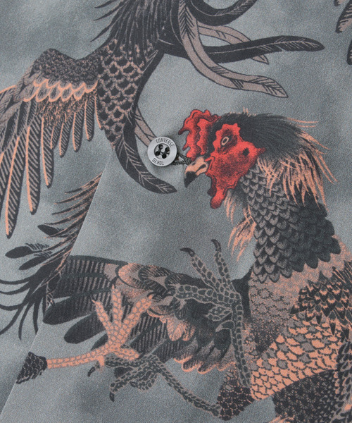 NIPOALOHA（ニポアロハ）の「【NIPOALOHA】"軍鶏-SHAMO" SHORT SLEEVE SHIRT（シャツ/ブラウス・レディース・ブルーグリーン/グレー・MEDIUM/SMALL）」の20枚目の写真