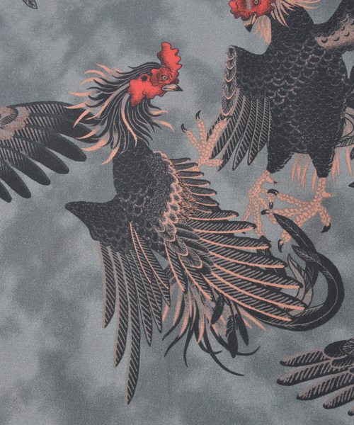 NIPOALOHA（ニポアロハ）の「【NIPOALOHA】"軍鶏-SHAMO" SHORT SLEEVE SHIRT（シャツ/ブラウス・レディース・ブルーグリーン/グレー・MEDIUM/SMALL）」の21枚目の写真