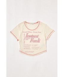 【INSTANTFUNK】ステッチ クロップド Tシャツ