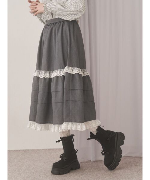 新品⭐️メリージェニー　スカート セール】ティアードティアードチェックスカート（スカート