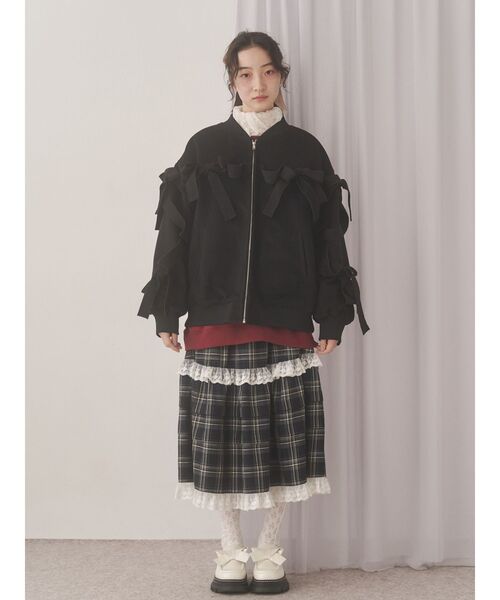 merry jenny（メリージェニー）の「タックフリルミディスカート（スカート・レディース・グレー/ブラウン/ネイビー・FREE）」の21枚目の写真