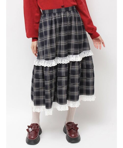 セール】タックフリルミディスカート（スカート）｜merry jenny