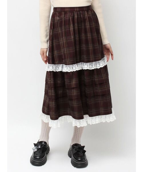 セール】タックフリルミディスカート（スカート）｜merry jenny