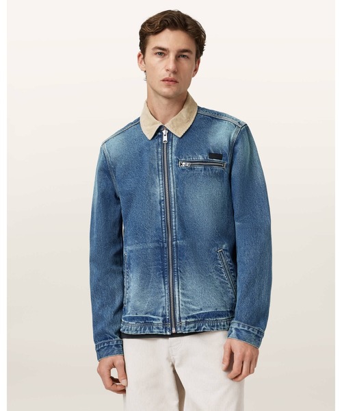 ALLSAINTS（オールセインツ）の「ROTHWELL DENIM JACKET | ROTHWELL デニム ジャケット（デニムジャケット・メンズ・インディゴブルー・M/L/XS/S）」の4枚目の写真