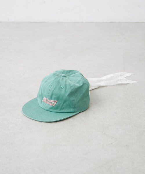 HELLO.SANFRANCISCO（ハローサンフランシスコ）の「【HELLO.SANFRANCISCO/ハローサンフランシスコ】レースリボン刺繍ロゴカラーCAP（キャップ・レディース・ピンク/グリーン/イエロー/ネイビー・ONE SIZE）」の20枚目の写真