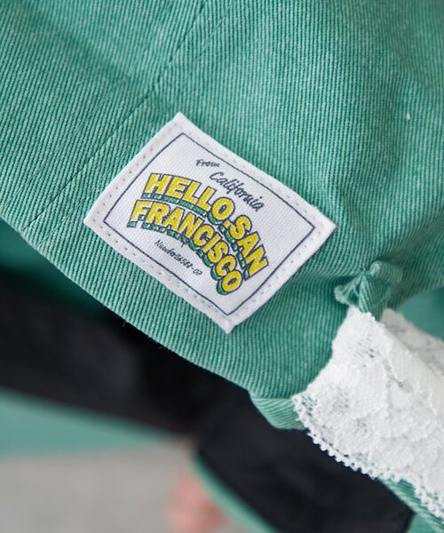 HELLO.SANFRANCISCO（ハローサンフランシスコ）の「【HELLO.SANFRANCISCO/ハローサンフランシスコ】レースリボン刺繍ロゴカラーCAP（キャップ・レディース・ピンク/グリーン/イエロー/ネイビー・ONE SIZE）」の22枚目の写真