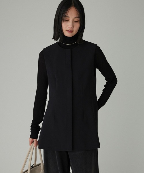 BABYLONE（バビロン）の「【多機能素材】シェイプペプラムジレ（ベスト・レディース・ブラック/グレー・フリー）」の21枚目の写真