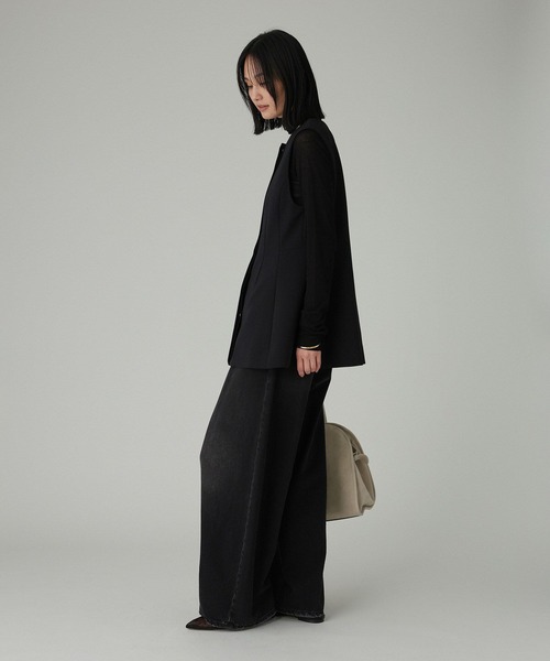 BABYLONE（バビロン）の「【多機能素材】シェイプペプラムジレ（ベスト・レディース・ブラック/グレー・フリー）」の15枚目の写真