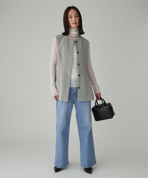 BABYLONE（バビロン）の「【多機能素材】シェイプペプラムジレ（ベスト・レディース・ブラック/グレー・フリー）」の7枚目の写真