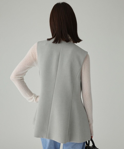 BABYLONE（バビロン）の「【多機能素材】シェイプペプラムジレ（ベスト・レディース・ブラック/グレー・フリー）」の6枚目の写真