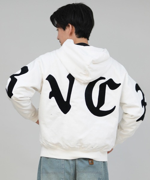 RVCA（ルーカ）の「RVCA/ルーカ WOLDWIDE BK ARCH ZIPHD JK ジャケット BF042-P75（その他アウター・メンズ・ホワイト×ブラック/ブラック×ホワイト・M/L）」の5枚目の写真