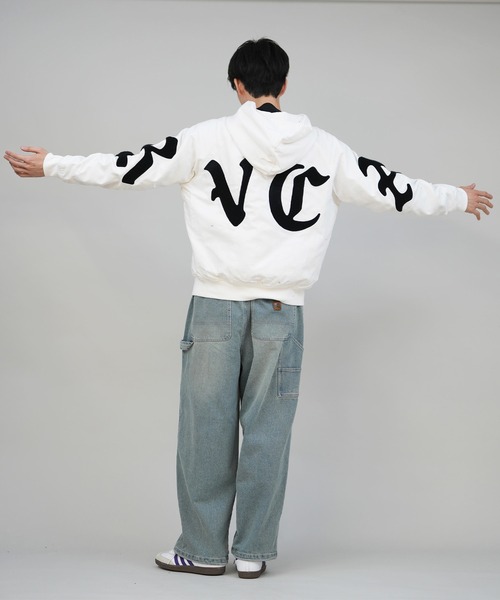 RVCA（ルーカ）の「RVCA/ルーカ WOLDWIDE BK ARCH ZIPHD JK ジャケット BF042-P75（その他アウター・メンズ・ホワイト×ブラック/ブラック×ホワイト・M/L）」の8枚目の写真