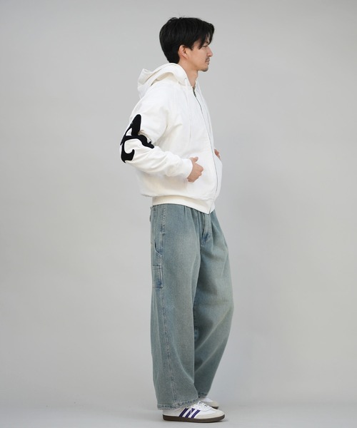 RVCA（ルーカ）の「RVCA/ルーカ WOLDWIDE BK ARCH ZIPHD JK ジャケット BF042-P75（その他アウター・メンズ・ホワイト×ブラック/ブラック×ホワイト・M/L）」の9枚目の写真