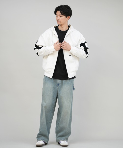 RVCA（ルーカ）の「RVCA/ルーカ WOLDWIDE BK ARCH ZIPHD JK ジャケット BF042-P75（その他アウター・メンズ・ホワイト×ブラック/ブラック×ホワイト・M/L）」の6枚目の写真
