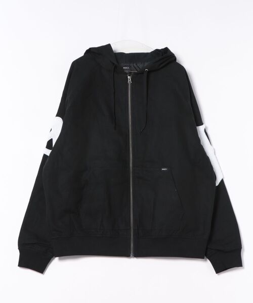 RVCA（ルーカ）の「RVCA/ルーカ WOLDWIDE BK ARCH ZIPHD JK ジャケット BF042-P75（その他アウター・メンズ・ホワイト×ブラック/ブラック×ホワイト・M/L）」の21枚目の写真