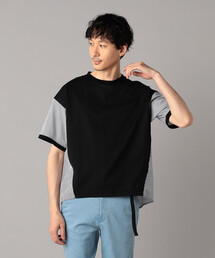 ストライプ切替 Tシャツ