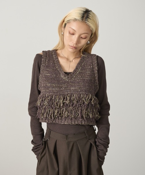 再入荷 パッド付バックオープンアームカバーリブトップス（T