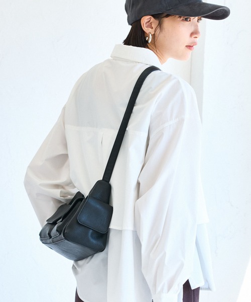 VIS（ビス）の「【2WAY】ビンテージ合皮クアトロポケットショルダーバッグ（ショルダーバッグ・レディース・ブラック/ブラウン系その他2・FREE）」の5枚目の写真