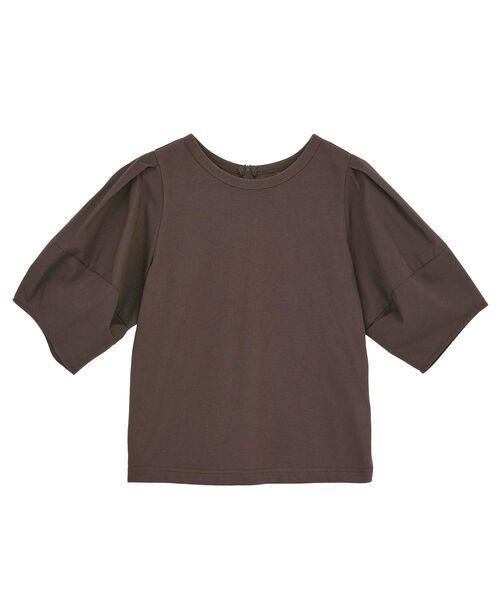 ELENCARE DUE（エレンカーレデュエ）の「・ELENCARE DUE バックZIPハイブリットT（Tシャツ/カットソー・レディース・ブラウン/ブラック/チャコールグレー/オフホワイト・FREE）」の16枚目の写真